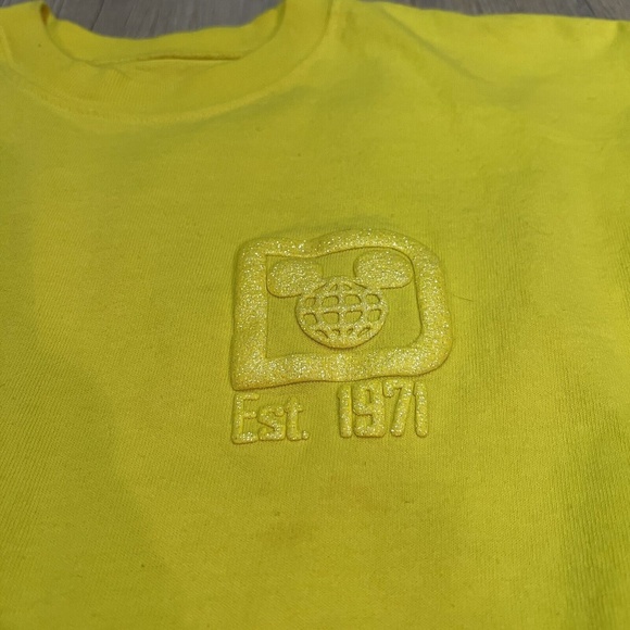 Disney WDW Dapper Day Sunshine Yellow Spirit Jersey Sweater Sz X Small XS - Picture 6 of 8